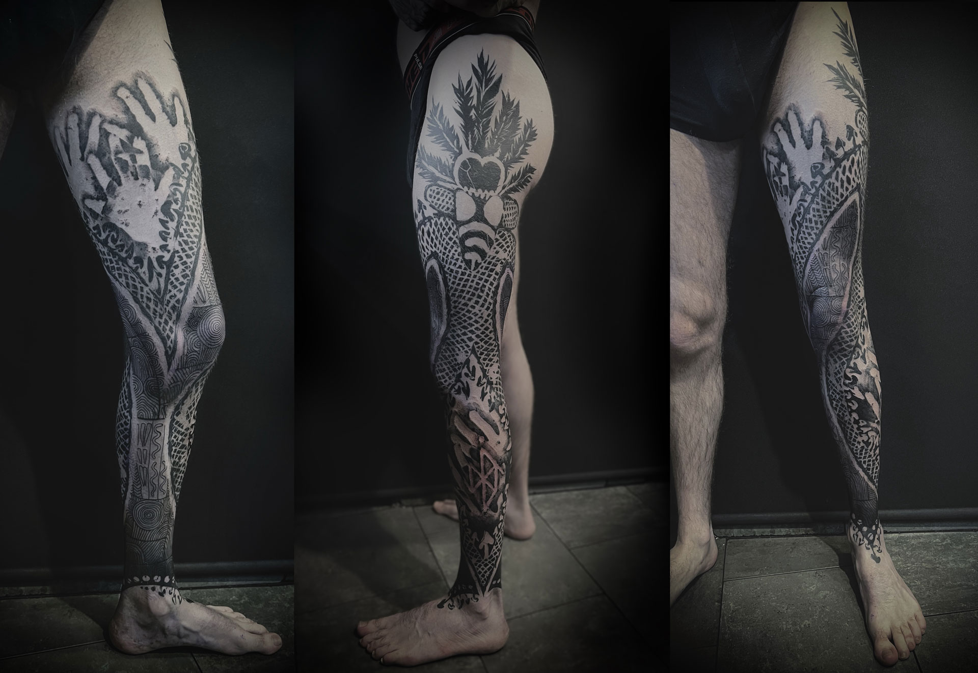 Tatouage par Julie Docteur, Liminal Marks, Ferale